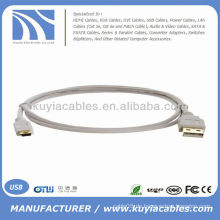 Hochwertiges Standard-USB-Kabel A bis Mini-USB-Kabel beige